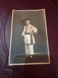 Fotografie tip carte postala, copil in costum popular,alb negru, necirculata - Foto Jolly