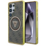 Husa Samsung Galaxy S25 Ultra originala Guess IML Metal Glitter 4G Circle Triangle MagSafe, maro, GUHMS25LHG4PRTGW
