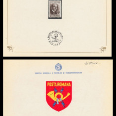 1974 Romania, Aniversari III - Albert Schweitzer, carnet FDC de protocol LP 869