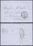 France 1852 Stampless Cover + Content Paris to Cousances D.1022