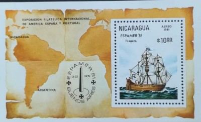 BC375, Nicaragua 1981, colita corabii foto
