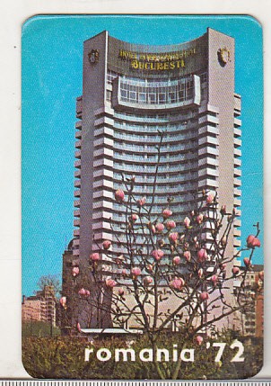 bnk cld Calendar de buzunar 1972 Ministerul Turismului - Intercontinental