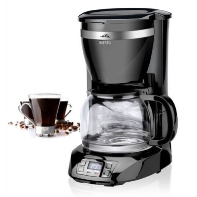 Cafetiera ETA Inesto, 900 W, 1.5 L, afisaj digital, vas din sticla, filtru lavabil, protectie supraincalzire, oprire automata, anti-picurare, Black foto