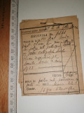 CHITANTA / RECIPISA -LICEUL 2 DE FETE BACAU - COTIZATIE ELEVI 1922