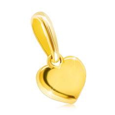 Pandantiv din aur galben 9K - inimă lucioasă mică
