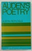 AUDEN &#039;S POETRY by JUSTIN REPLOGLE , 1969