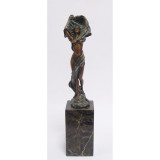 Dansatoare cu esarfa- statueta din bronz pe un soclu din marmura SL-80, Nuduri