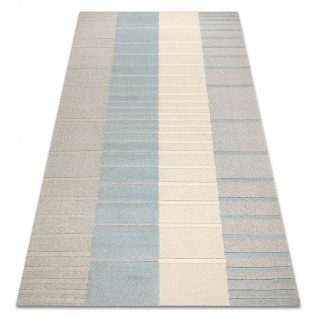Covor din l&acirc;nă FLUX 461.3.AE120 OSTA - Linii, structural, loft gri / albastru, 200x300 cm