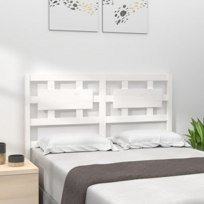 Tablie de pat, alb, 140,5x4x100 cm, lemn masiv de pin GartenMobel Dekor foto