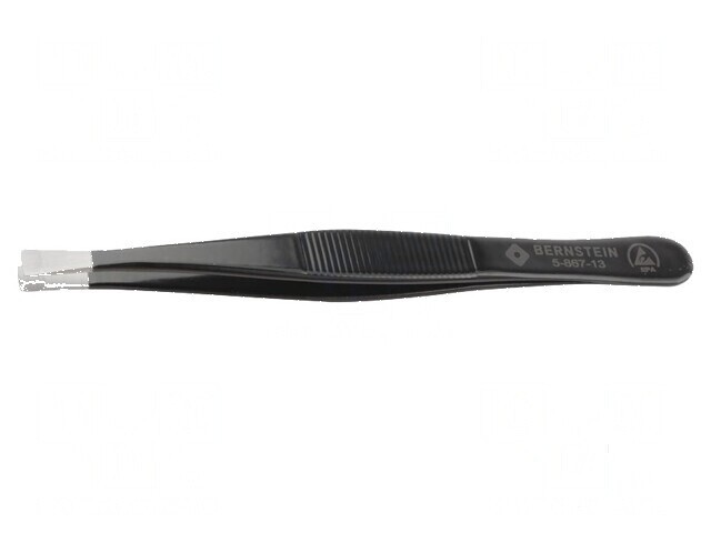 Pensetă cu v&acirc;rf &icirc;n formă de lopățică ESD - 120mm