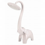 Cumpara ieftin Lampa de birou, Jumi, model elefant, lumina LED reglabila, alb, 9x38 cm