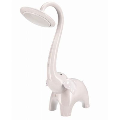 Lampa de birou, Jumi, model elefant, lumina LED reglabila, alb, 9x38 cm foto