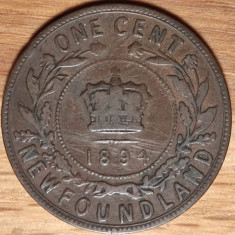 Canada provincii Newfoundland - raritate - moneda colectie 1 cent 1894 Victoria