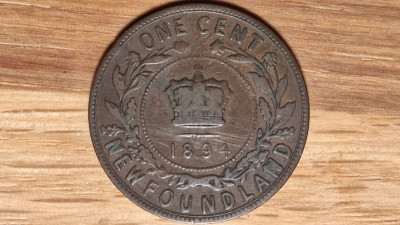 Canada provincii Newfoundland - raritate - moneda colectie 1 cent 1894 Victoria foto