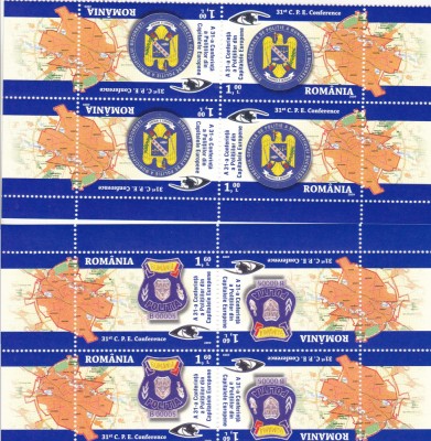 2009 LP 1834 b A 31 a CONFERINTA A POLITIILOR EUROPENE PERECHE TETE-BECHE MNH foto