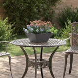VidaXL Ghiveci Metalic Negru Metal 35 x 35 x 15 cm Rezistent Pătrat