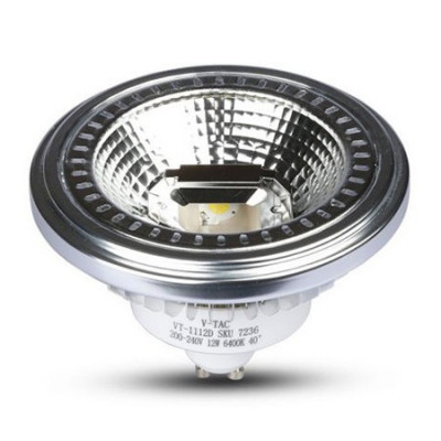 Spot LED V-Tac, 12 W, GU10, 4500 K, IP20, 900 lumeni, aluminiu foto