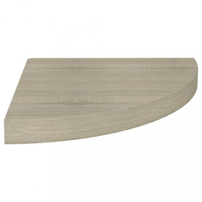 Raft coltar de perete, stejar, 35 x 35 x 3,8 cm, MDF