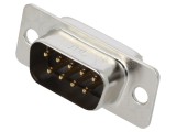 D-Sub 9-Pin Soclu Tată Aurit THT