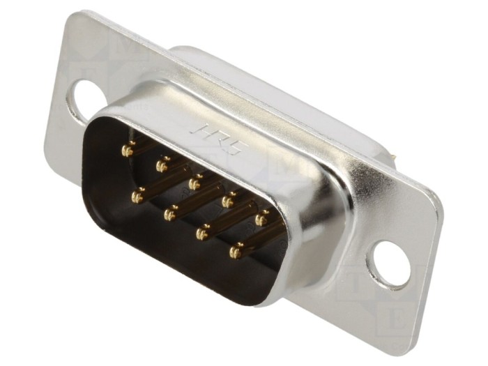 Conector D-Sub 9 pini THT aurit