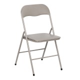 Cumpara ieftin Scaun metalic pliabil, 48 x 44 x 81 cm, mxim 100 kg, Gri