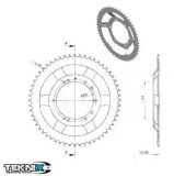 Pinion spate 56 dinti pas lant 415 moped Peugeot 103 SP - MVL - Vogue LE - LN - S2 - S2A - SE - SX -SXA - VSX 2T AC 50cc
