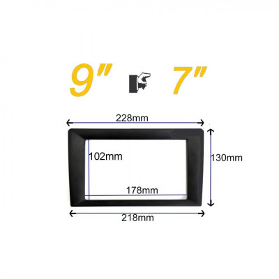 Rama adaptore de la 9 inch la 7 inch pentru navigatii auto Cod:CHS-9LA7 Automotive TrustedCars foto