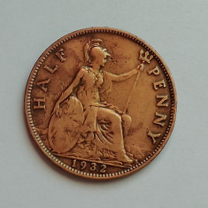 M3 C50 - Moneda foarte veche - Anglia - Half penny - 1932