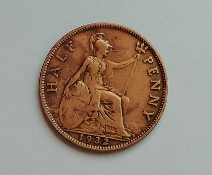 M3 C50 - Moneda foarte veche - Anglia - Half penny - 1932