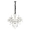 Candelabru Teejay 64118-6, 6 x E14, cu decoratiuni transparente, vintage