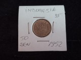 M3 C50 - Moneda foarte veche - 50 sen - Indonesia - 1952, Asia