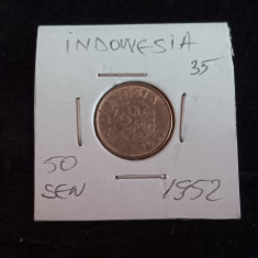 M3 C50 - Moneda foarte veche - 50 sen - Indonesia - 1952