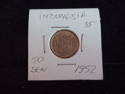 M3 C50 - Moneda foarte veche - 50 sen - Indonesia - 1952 foto