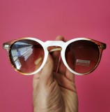 Ochelari Soare Dama Unisex Retro Rotunzi Degrade UV400 Maro/Fumuriu XS/S/M