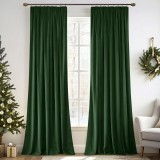 Set 2 Bucati Draperie, Tip Blackout, 140X260 Cm, Verde Inchis. - CN