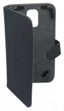 Husa universala GreenGo Smart neagra (reglabila) cu stand pentru telefoane cu diagonala de 4,5 - 5 inch, Piele Ecologica