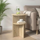 vidaXL Masă laterală Stejar Sonoma &Oslash; 39,5 x 55 cm Lemn prelucrat 8001021