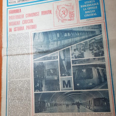 ziarul magazin 29 martie 1986-articol si foto despre metroul bucurestean