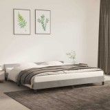 VidaXL Cadru de pat fără saltea, gri deschis, 200x200 cm, catifea 347591