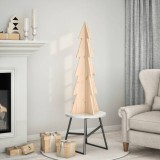 VidaXL Brad de Crăciun din lemn decorativ, 112 cm, lemn de pin masiv