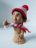 Jucarie cauciuc vintage Gloobee Joimy Soccer Fan, obraznic,14cm inaltime