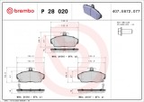 BREMBO P 28 020 PRIME LINE set placute frana,frana disc