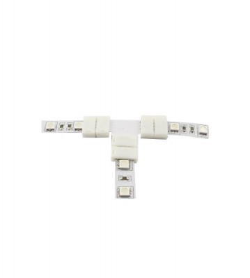 Conector T de 10mm pentru benzi LED de 1 culoare SMD5050 5630-Conținutul pachetului 1 Bucată foto