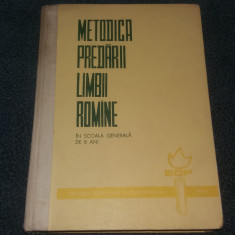 METODICA PREDARII LIMBII ROMANE IN SCOALA GENERALA DE 8 ANI 1964