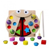 Joc Magnetic Lemn Pescuit Sortare Forme Geometrice TOY World Int. Educativ 1 An+