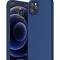 Husa silicon antisoc cu microfibra in interior Iphone 12 Pro Max , Albastru