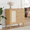VidaXL Servantă SENJA, aspect ratan maro, 80x40x80 cm, lemn masiv pin 358037
