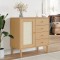 vidaXL Servantă SENJA, aspect ratan maro, 80x40x80 cm, lemn masiv pin 358037
