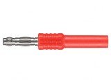 Mufă Banană 4mm Roșie Neizolată 16A