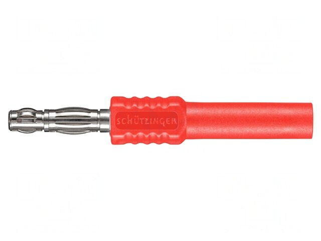 Mufă Banană 4mm Roșie Neizolată 16A